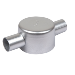 Galvanised Round Box 2 Way Side Entry 25mm