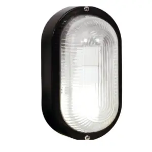 BH027 Black Oval Plain PVC Bulkhead