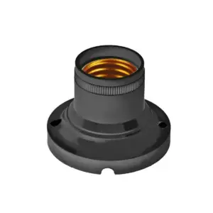 OL-E27-90-W E27 Black Base Mount Lamp Holder - 10P