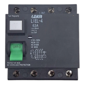 Lear Earth Leakage 63A 4P 3KA 78mm