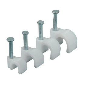 Cable Clip 10mm Round White