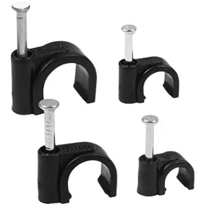 Cable clip 9MM black round