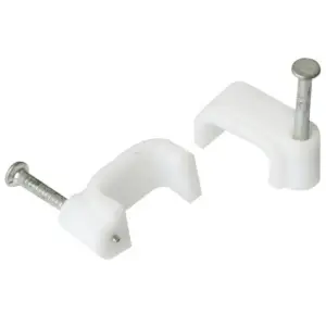 Cable clip 8MM Flat white