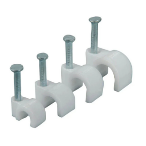 Cable Clip 10mm Round White (QTY20)