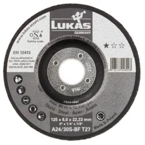 Steel grinder disc