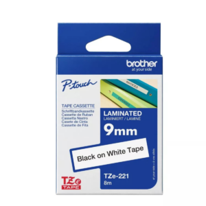 Brother Label TZE221 Tape 9mm Black ON White