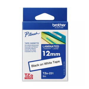 Brother Label TZE231 Tape 12mm Black ON White