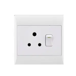 CBI Single Switched Socket 4X4 PVC White
