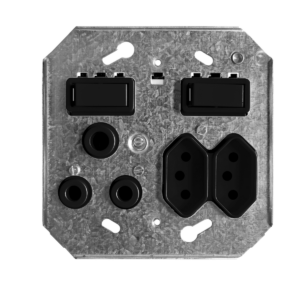 Crabt CL Comb RSA+2 Euro Socket CL 100X100 Stl White