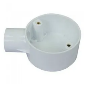 PVC Round Box 1 Way Side Entry 20mm