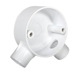 PVC Round Box 2 Way Side Angle 25mm