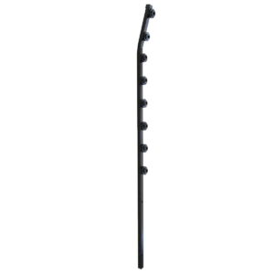 SQ Tube 6 Wire Black Straight